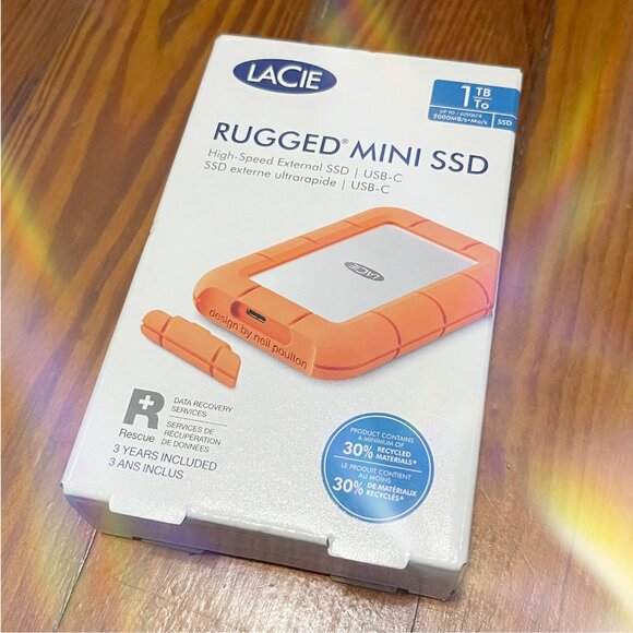 Lacie rugged mini ssd neil poulton External Solid State Drive 1 TB *BNIB* - Picture 1 of 4